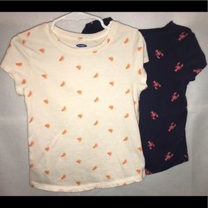 Two Summer Print Old Navy 4T t-shirts